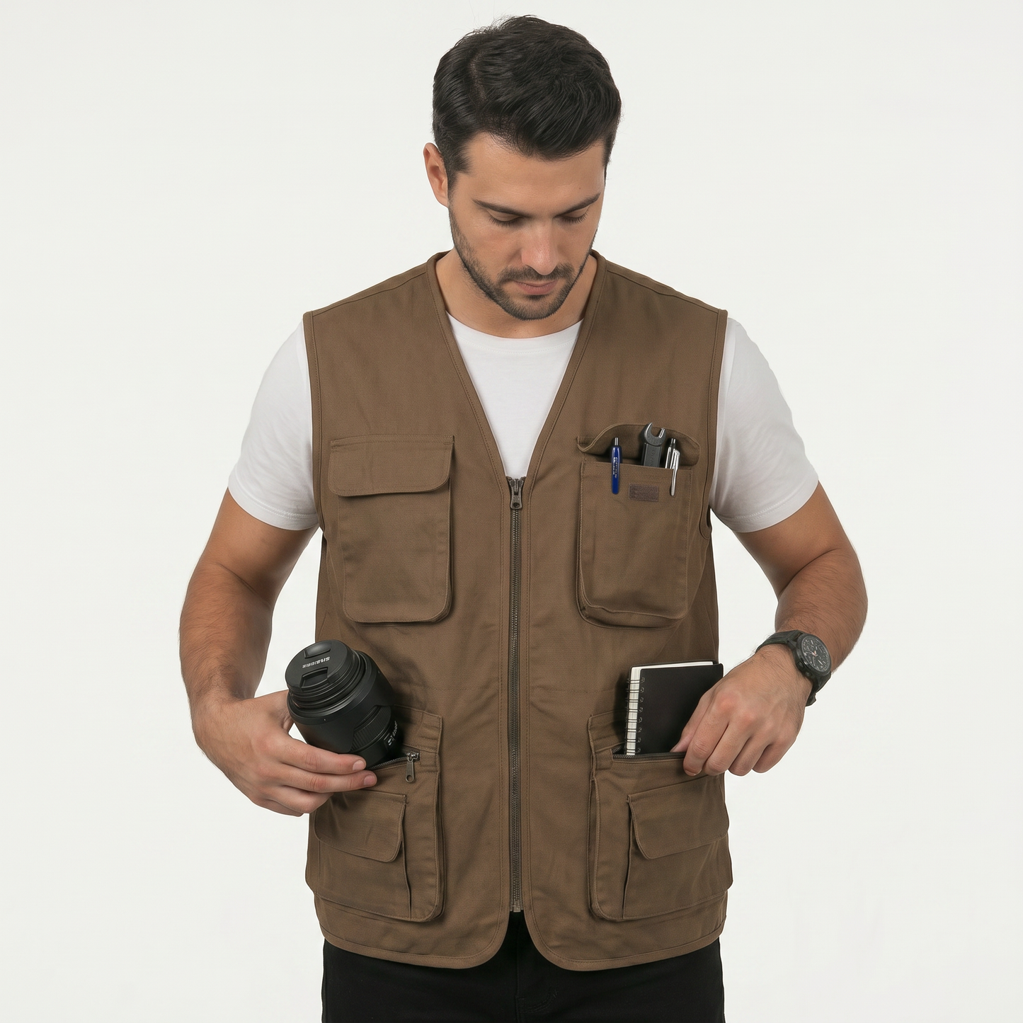 Gilet Multi-Poches – Premium & Style Moderne