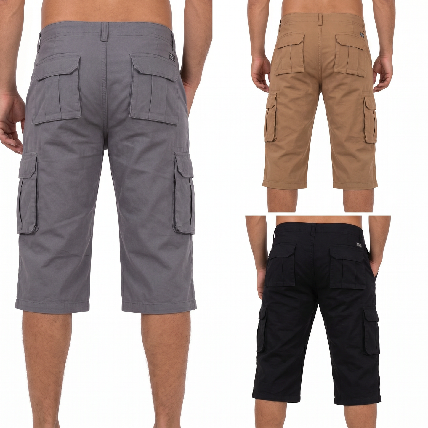 Casual Cargo Shorts – Comfort Fit (Gray, Beige, Black) ستايل عصري وكلاس