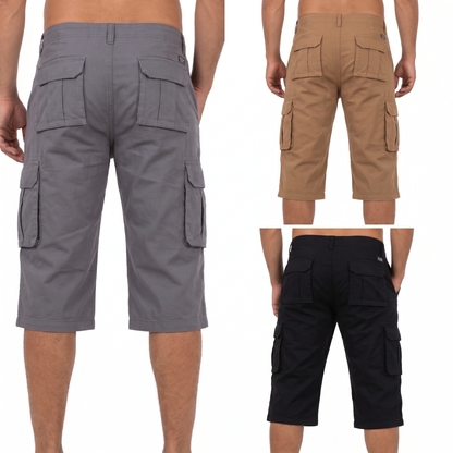 Casual Cargo Shorts – Comfort Fit (Gray, Beige, Black) ستايل عصري وكلاس